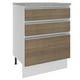 thumbnail image 1 of Mostrador Madesa Glamy 60 cm 3 Cajones - Blanco/Marrón Madesa G24601GL, 1 of 6