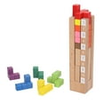 Colored Wooden Stacking Blocks Board Games for Kids Educational