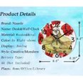 thumbnail image 2 of GZHJMY Funny Yoga Sloth Red Rose Print Round Wall Clock, 9.5 Inch Battery Operated Quartz Analog Quiet Desk Clock for Home,Office,School,Kitchen, 2 of 4