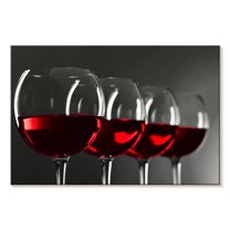 Elephant Stock Red Wine Row Wall Art - Horizontal Canvas Wall Art - Dining Room Wall Decor - Food And Drink Canvas - Brown And Red Decor - 36" x 24"