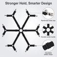 thumbnail image 4 of 12 Clips Bed Sheet Straps,Adjustable Holder Straps for Corners Mattress Sheet Suspenders Grippers Bedding Accessories Black White, 4 of 6