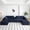 Blue, variant on Vanress 150" Modular Sectional Sofa Couch for Living Room, Corduroy Boneless Sofas, Oversized Modern Cloud Couch, U Shape Couches Deep Seat with USB Ports and Cup Holders, Camel