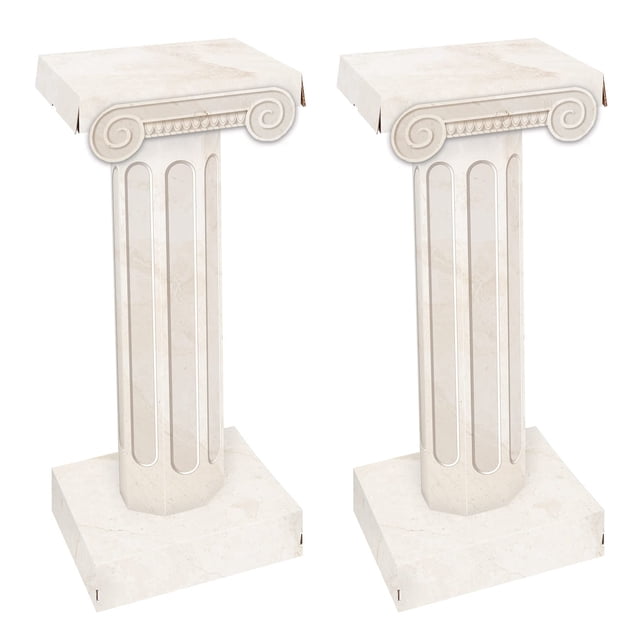Set de 2 pilares de cartón corrugado de estilo romano griego