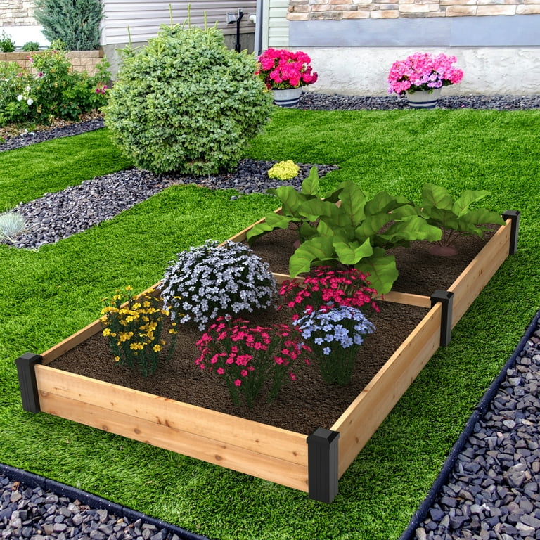 Outdoor Essentials Haven 4 ft. x 8 ft. Natural Cedar Raised Garden Bed 