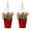 Red, variant on HOUSTON INTERNATIONAL TRADING  6151E XR 6151E XR S/2 Enameled Galvanized Steel Hanging Planter