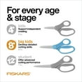 thumbnail image 4 of Fiskars Big Kids Scissors, 6", Pointed, School Supplies for Kids 8 & Up, Red/Black Ombre, 4 of 13