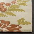 thumbnail image 3 of SAFAVIEH Capri Elvina Floral Wool Area Rug, Beige/Rust, 7' x 7' Square, 3 of 6