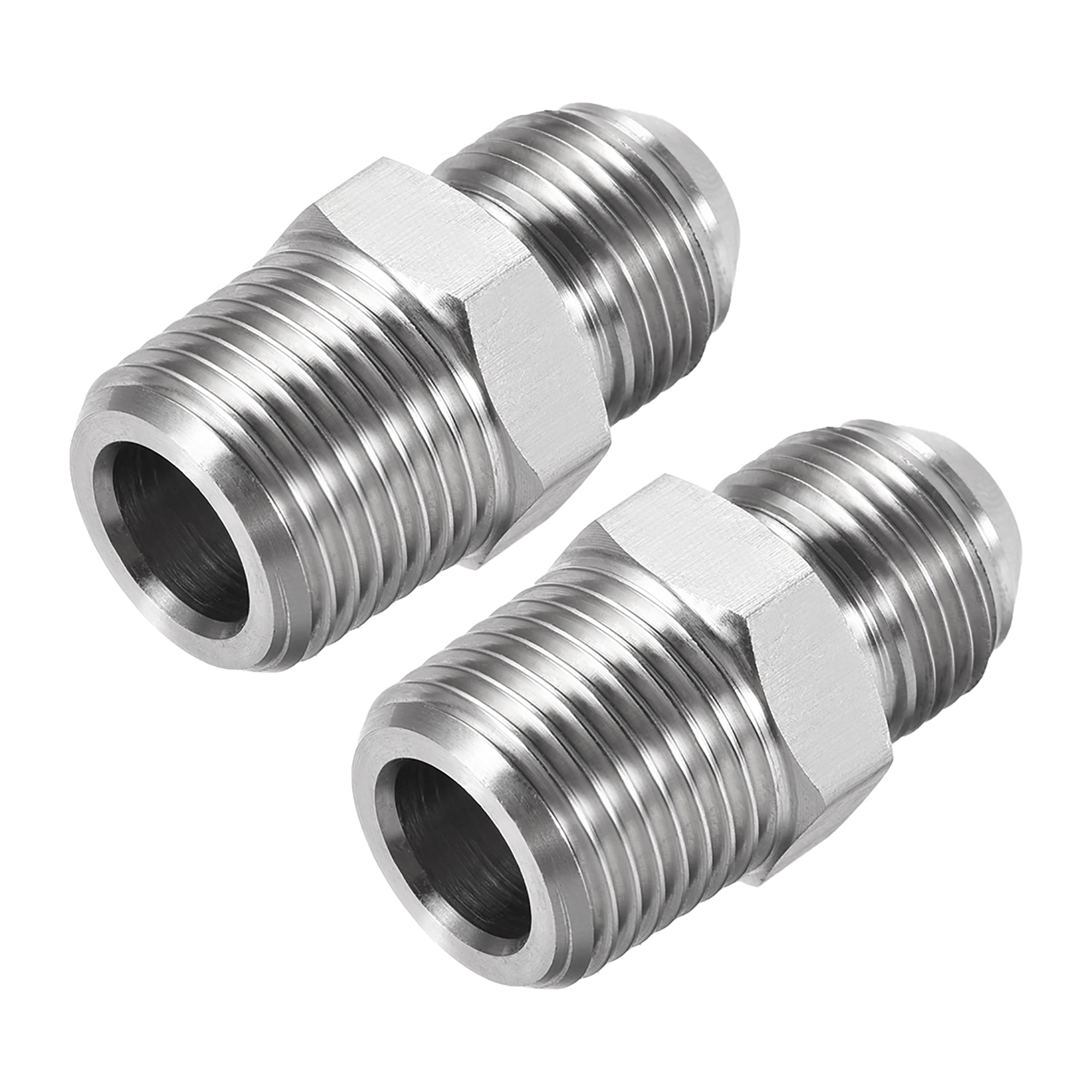 304 Stainless Steel Pipe Tube Fittings Male to Male Hex Thread Connector 1/4"~2" 