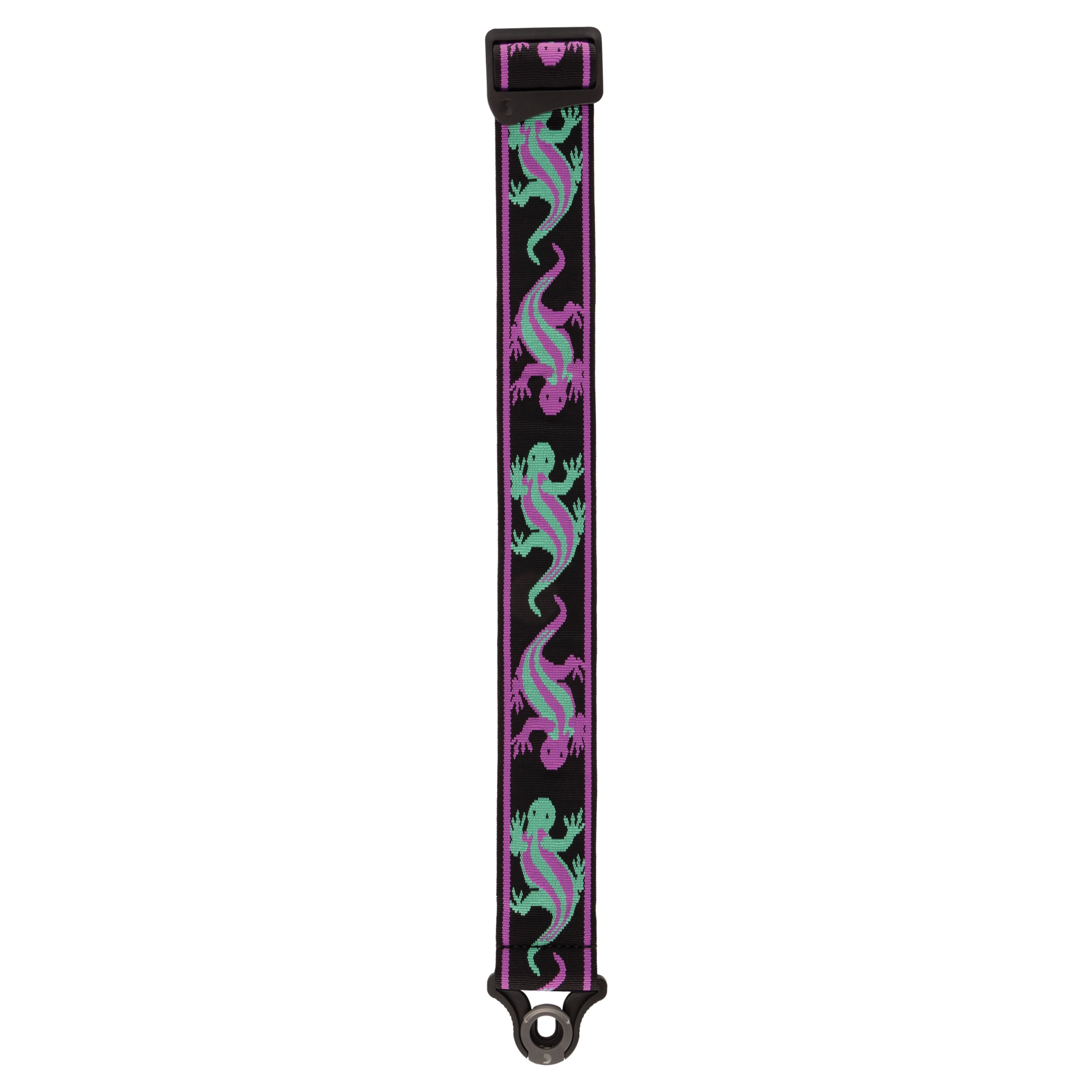D'Addario Auto Lock Vintage Planet Waves Lizards Guitar Strap Purple