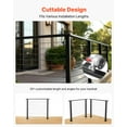 thumbnail image 4 of VEVOR 6.5 ft Stainless Steel Handrail, Rectangular Top Stair Deck Hand Rail for Outdoor/Indoor Steps with End Cap,Matte Black Coating Adjustable Metal Stair Rail for Cable Railing Kit, 4 of 9