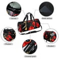 thumbnail image 2 of Seven Starred Ladybird Gym Bags, Shoe Bag, Sports Bag, Dance Bag - All-in-One Weekender Bag (17.7 inches) with Interior Zipper Pocket and Large Capacity, 2 of 6