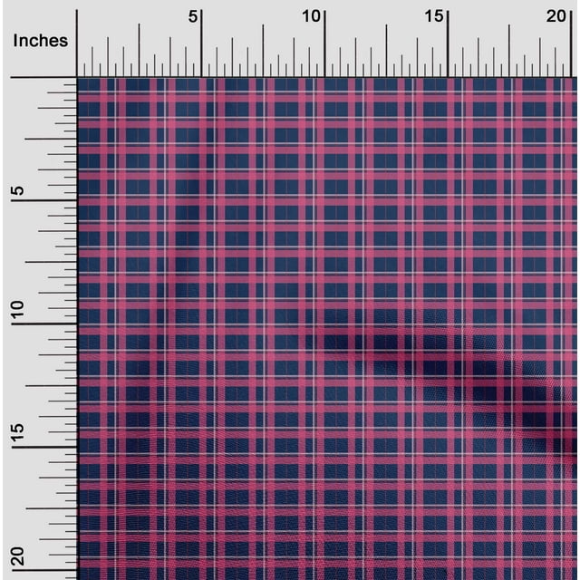 oneOone Silk Tabby Fabric Madras Check Printed Craft Fabric BTY 42 Inch Wide