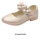 thumbnail image 2 of Jumpingount Bailarinas Infantiles Disponibles En Tallas Bordes Suaves Zapatos De Flores Blancas Para Niñas Delicados Y Hermosos Calzado Oro 35/21.4 cm, 2 of 6