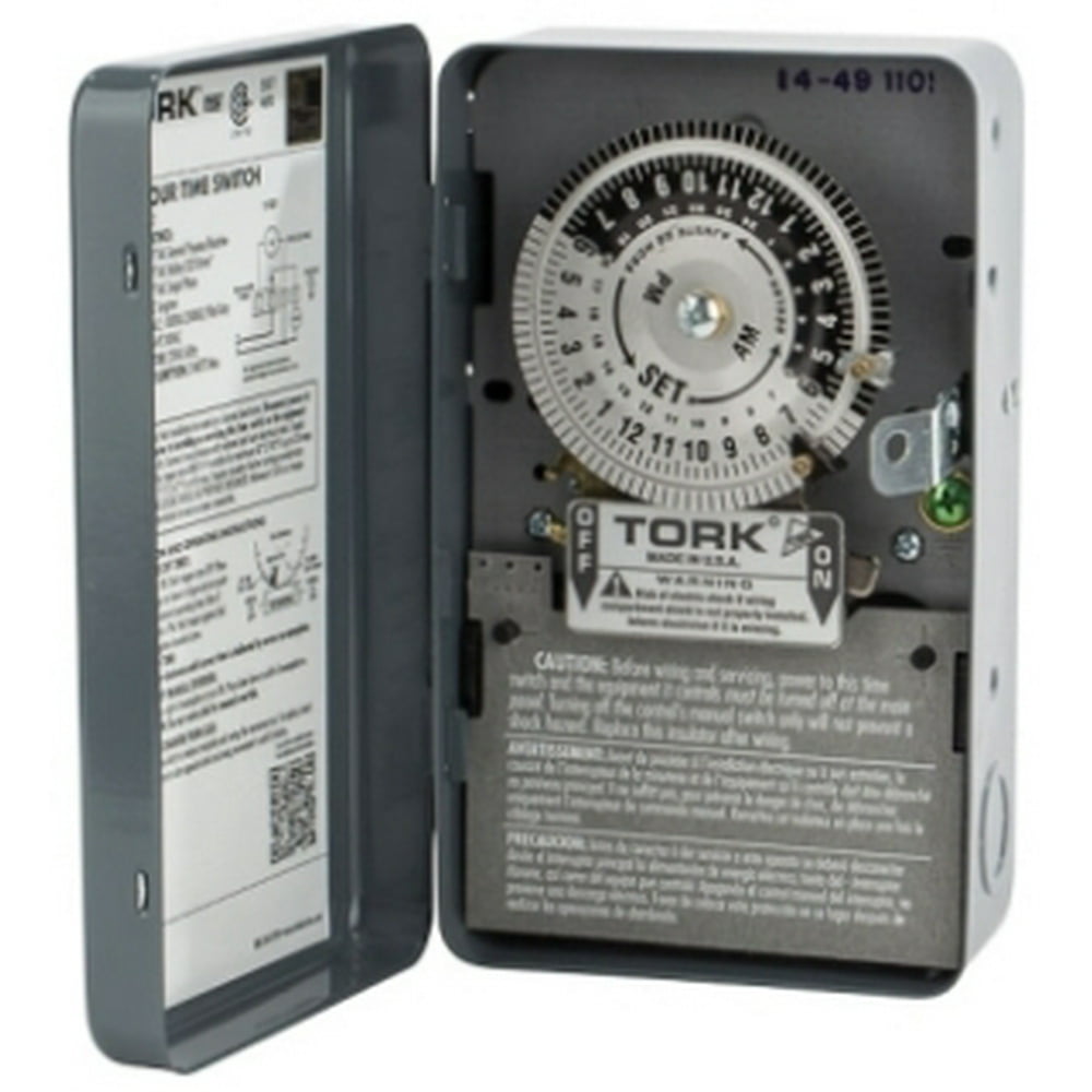 Tork 1101 Time Switch, Indoor Steel Case, 24 hours Dial
