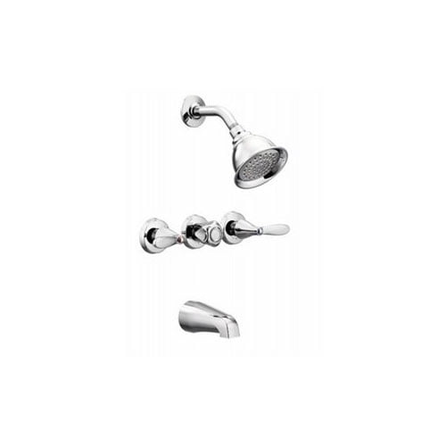 Moen Adler 3Handle Chrome Tub and Shower Faucet