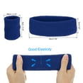 thumbnail image 2 of Uxcell Sweatbands Headband Wristband, Sweat Terry Cloth for Sports, Navy Blue 10 Set/18Pcs, 2 of 7
