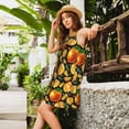thumbnail image 2 of KLL Tangerine Pattern Womens Summer Dresses 2025,Loose Round Neck Sleeveless Sundresses Tank Dresses with Pockets, 2 of 7