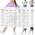 thumbnail image 3 of Girls 2 Piece Outfits Summer Short Sleeve Printed Round Neck Pullover Tops and Denim Jean Mini Skirt Sets Kids Tracksuits Green 6-7 Years, 3 of 6