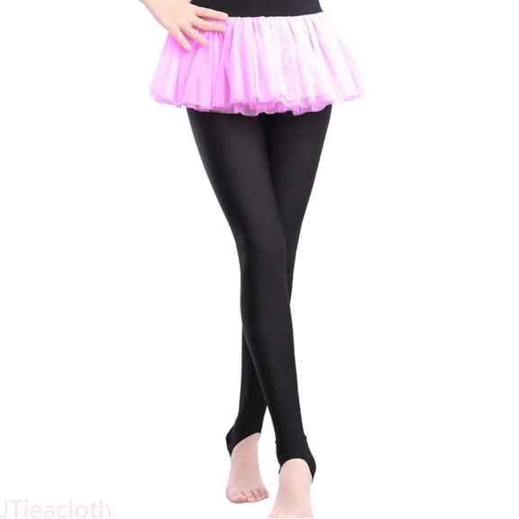JTieacloth Girls Casual Pants Girls Dance Pants Stretchy Ballet Leggings Smooth Performance Tights For Kids Yoga Gymnastics Practice Comfortable Breathable Soft Fabric,Sizes 4-5 Years