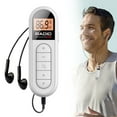 thumbnail image 2 of Oimcto Mini Radio White,Fm Portable Radio Rechargeable Pocket Radio with Reception Digital Tuning Lcd Screen Belt Clip Stereo Sound Earphone Jack for Gym Jogging Walking Camping, 2 of 5