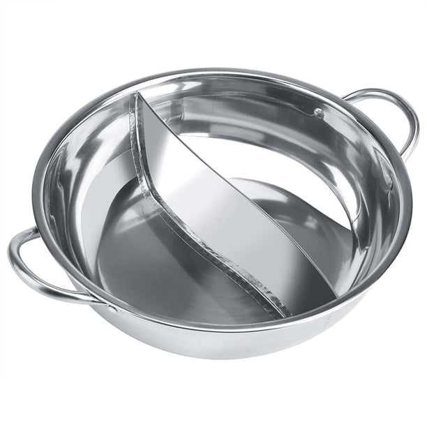 Pot de acero inoxidable Caliente Caliente Doble Sabor Coachadora de inducción 27/29/11 CM, Suministros Esenciales de la Familia/Cocina