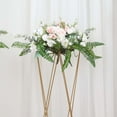 thumbnail image 6 of Efavormart 2 Pack | 32" Gold Geometric Crisscross Metal Frame Centerpieces, Open Column Pedestal Flower Stands, 6 of 10