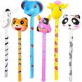 thumbnail image 1 of 6pcs Inflatables Toys Animals Stick With Sound Jungle Safari Animals Inflatables On A Stick Tiger Ze, 1 of 5