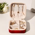 thumbnail image 6 of Apple Travel Portable Square Jewelry Box Earring Necklace Bracelet Organizer Storage Display Case Holder Stand Decorative Box Organize, 6 of 6