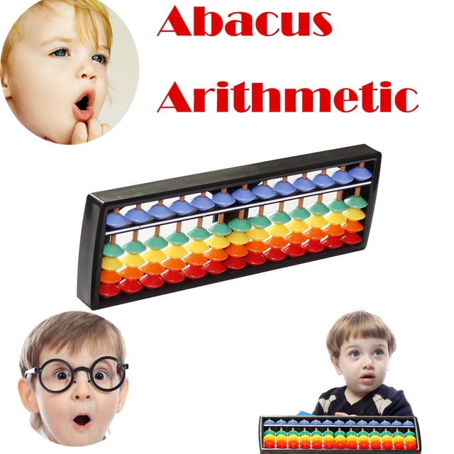 Juguete Varillas, cuentas coloridas, ábaco de plástico, aritmética, Soroban, herramienta de cálculo para niños, juguete AMMAO MXZZ23418A2095
