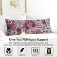 thumbnail image 3 of Paisley Long Body Pillow Cover - Vintage Bohemian Floral Print, Soft & Breathable Ethnic Fabric, Hidden Zipper, 20"x54" - Elegant Home Decor Gift for Side Sleepers & Pregnancy Support, 3 of 3