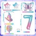 thumbnail image 2 of Decoraciones de cumpleaños con forma de mariposa, globos para niñas de 7 años, 2 of 7