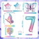 thumbnail image 2 of Decoraciones de cumpleaños con forma de mariposa, globos para niñas de 7 años, 2 of 7