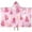 Pink Christmas Tree, variant on Red and Black Christmas Love Pattern Hooded Bath Towel，50"x30" for Ages 3 To 12 Kids, Quick Dry Lightweight Soft Microfiber Hood Beach Towel Cover Up for Kids
