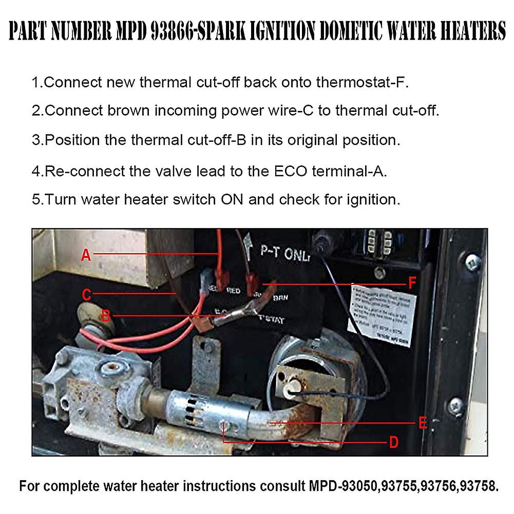 Rv Water Heater Thermal Cutoff Kit For Atwood 93866 Electronic 4pcs |  Walmart Canada