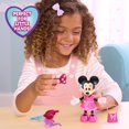 thumbnail image 4 of Disney Jr. Minnie Mouse Fashion Doll, 6-Inch Poseable Minnie Doll with 2 Easy-On Outfits, 12 Pieces Including Shoes and Accessories, Ages 3 and Up, 4 of 8