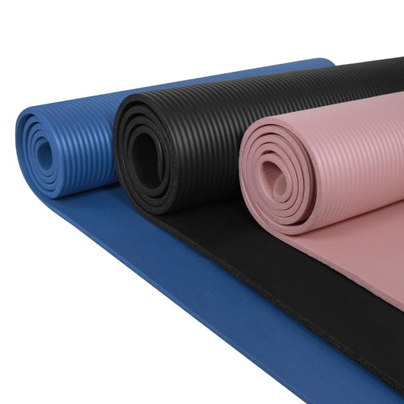 Paquete con 12 piezas de Tapete de yoga NBR antideslizante y acolchonado - Serenity negro 184 x 62 x 0.8