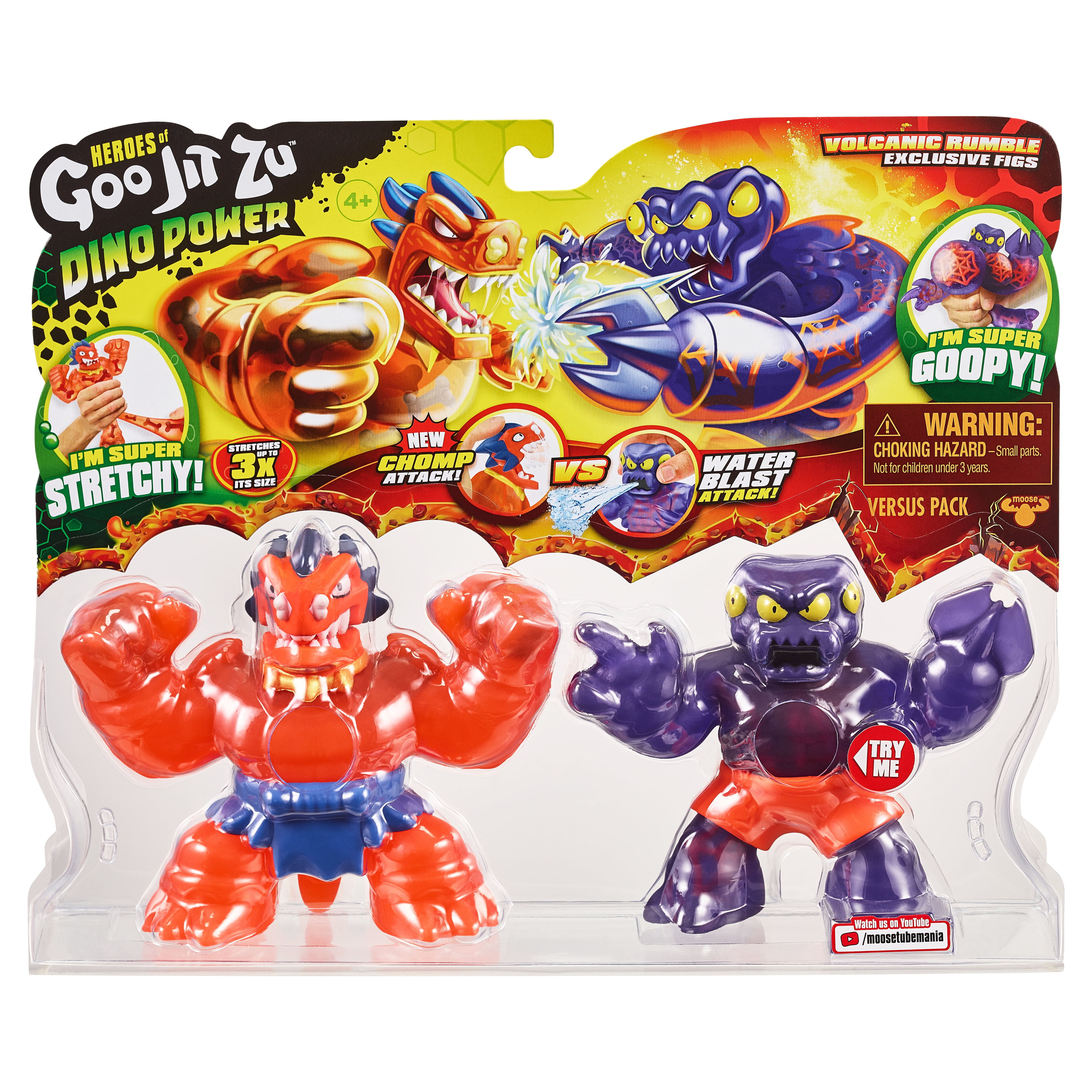 Heroes of Goo Jit Zu Dino Power - Stretchy Dinosaur Action Figures
