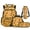Sunflower Capybara, variant on KUIFORTI Blue Tractor Boys Backpack Set 4Pcs, Cool School Bag with Lunch Box Pencil Pouch Water Bottle Sleeve for Elementary Primary Middle School Kids