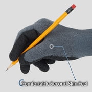 Dex Fit NR450 Grey Work Glove (Nitrile Coating, Warm Fleece, Small) - 3 Pairs