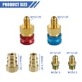 thumbnail image 3 of 1 Juego de Kit de Conversión de Conector Adaptador Ajustable Rápido Unique Bargains para Aire Acondicionado de Coche Tono Azul Rojo Dorado, 3 of 7