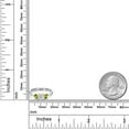 thumbnail image 6 of Gem Stone King 925 Silver and 10K Yellow Gold White Topaz and Green Peridot Engagement Ring for Women | 1.20 Cttw | Round 5MM | Gemstone November Birthstone | Size 8, 6 of 6