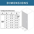 thumbnail image 6 of Classy 24-26" W x 72" H Pivot Shower Door Semi-Frameless Chrome Glass Shower Door with Handle, 6 of 28