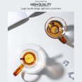 thumbnail image 3 of Kearding Tetera de vidrio de 500ml, tetera para bebidas con infusor extraíble, resistente al calor, Manual, tetera de infusión familiar, lavable para el Teteras Sin Copa Kearding HA063069-02B, 3 of 6