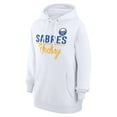 thumbnail image 2 of Women's G-III 4Her by Carl Banks  White Buffalo Sabres Team Fleece Pullover Hoodie, 2 of 3
