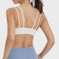 thumbnail image 4 of vigerkar Sports Bras for Women High Support Full Coverage Wireless Padded Yoga Bras No Underwire Seamless Workout Crop Tops White, XXL, 4 of 7