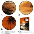 thumbnail image 3 of Designart "Beach horizon Sunset II" Nautical & Beach Floater Framed Wall Art Living Room, 3 of 7
