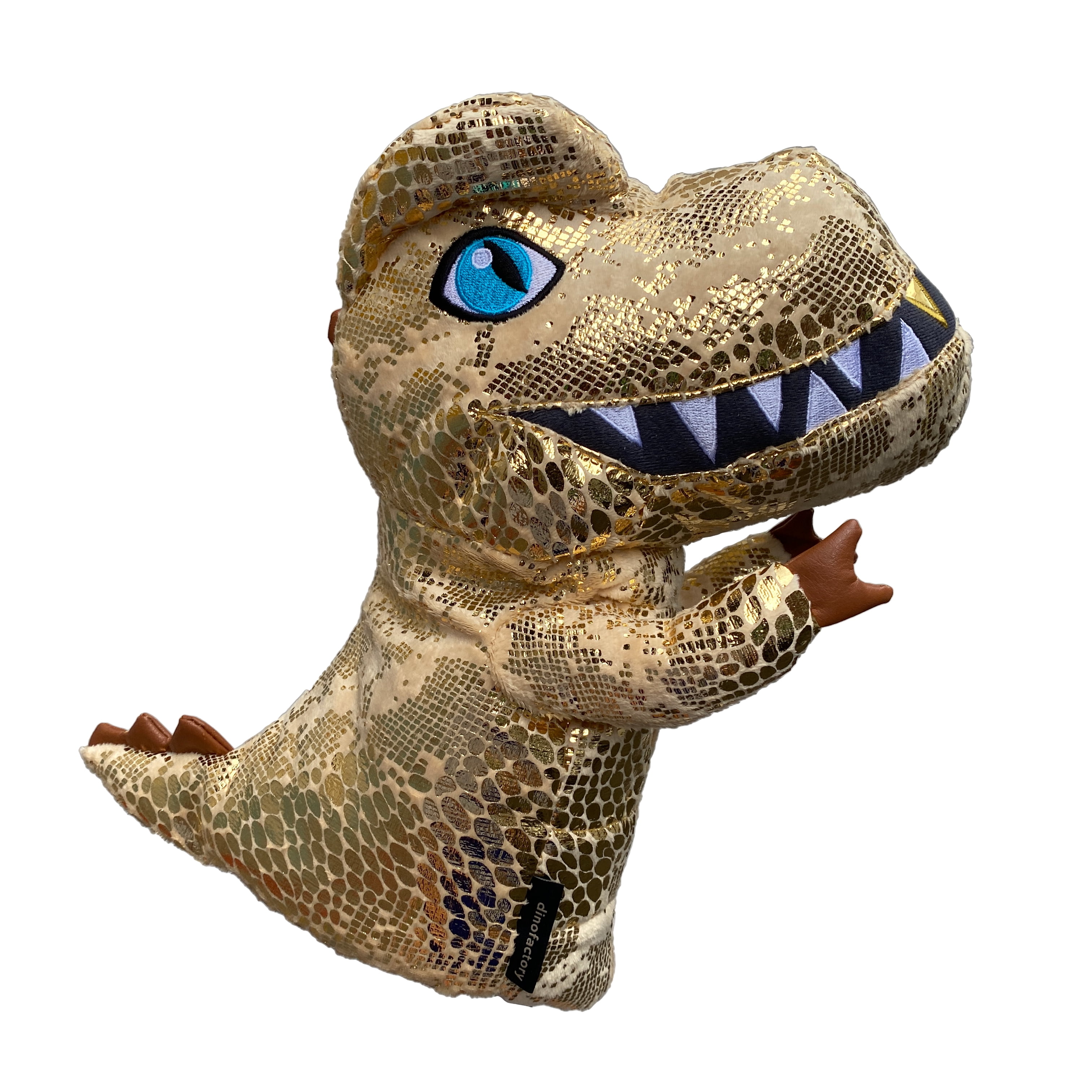 dinofactory T-Rex Dinosaur Golf Driver Headcover, Plush, Beige Gold