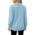 thumbnail image 3 of Womens Corduroy Shackets Jacket Plus Size Long Sleeve Button Down Retro Shirts Blouses Tops With Chest Pocket L, 3 of 4