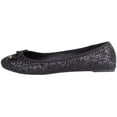 thumbnail image 4 of ABSOLUTE FOOTWEAR Womens Slip On Casual Party Glittery Ballerina Style Pumps Dolly Shoes - Black - US 5, 4 of 7