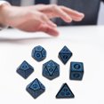 thumbnail image 2 of Juego de dados de 7 troqueles de múltiples caras, juego de dados acrílicos de 7 troqueles para juego de cartas de mesa, juego de matemáticas, 2 of 5